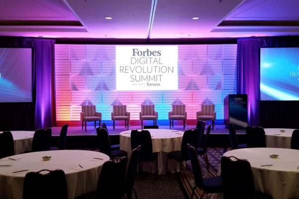 Forbes Event Quest FormSet Crosshatch Rental Stage Backdrop