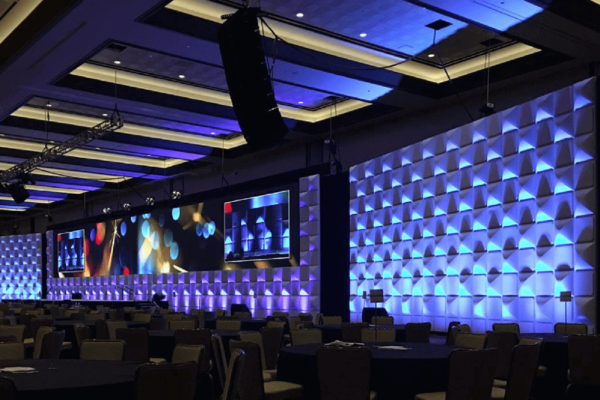 Quest Events New York Stage BAckdrop Rental FormSet LED Wall Surround Scenic