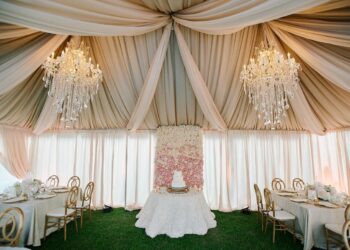 Quest Events Visual Elements Nashville Tennessee Special Events Outdoor Tent Wedding Reception Chandeliers Specialty Drape Ceiling Treatment