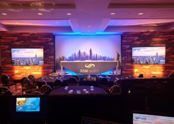 new york event rentals quest events style tyles printed wood backdrop av surround ssm health conference